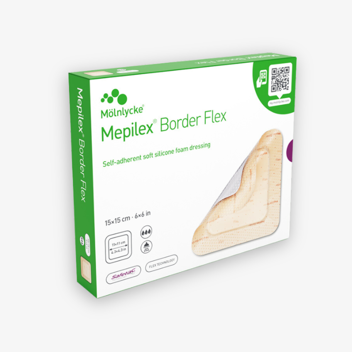 Mölnlycke Apósito Mepilex Border Flex Lite de 15 cm x 15 cm - Imagen 2